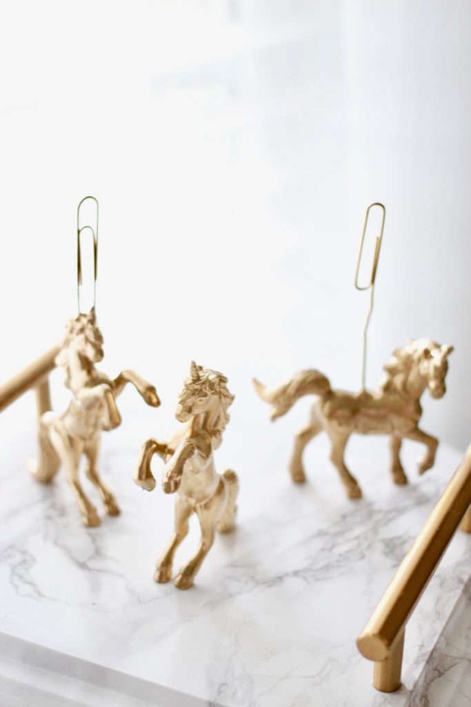DIY Gold Unicorn Memo Holder Malia Lynn Blog