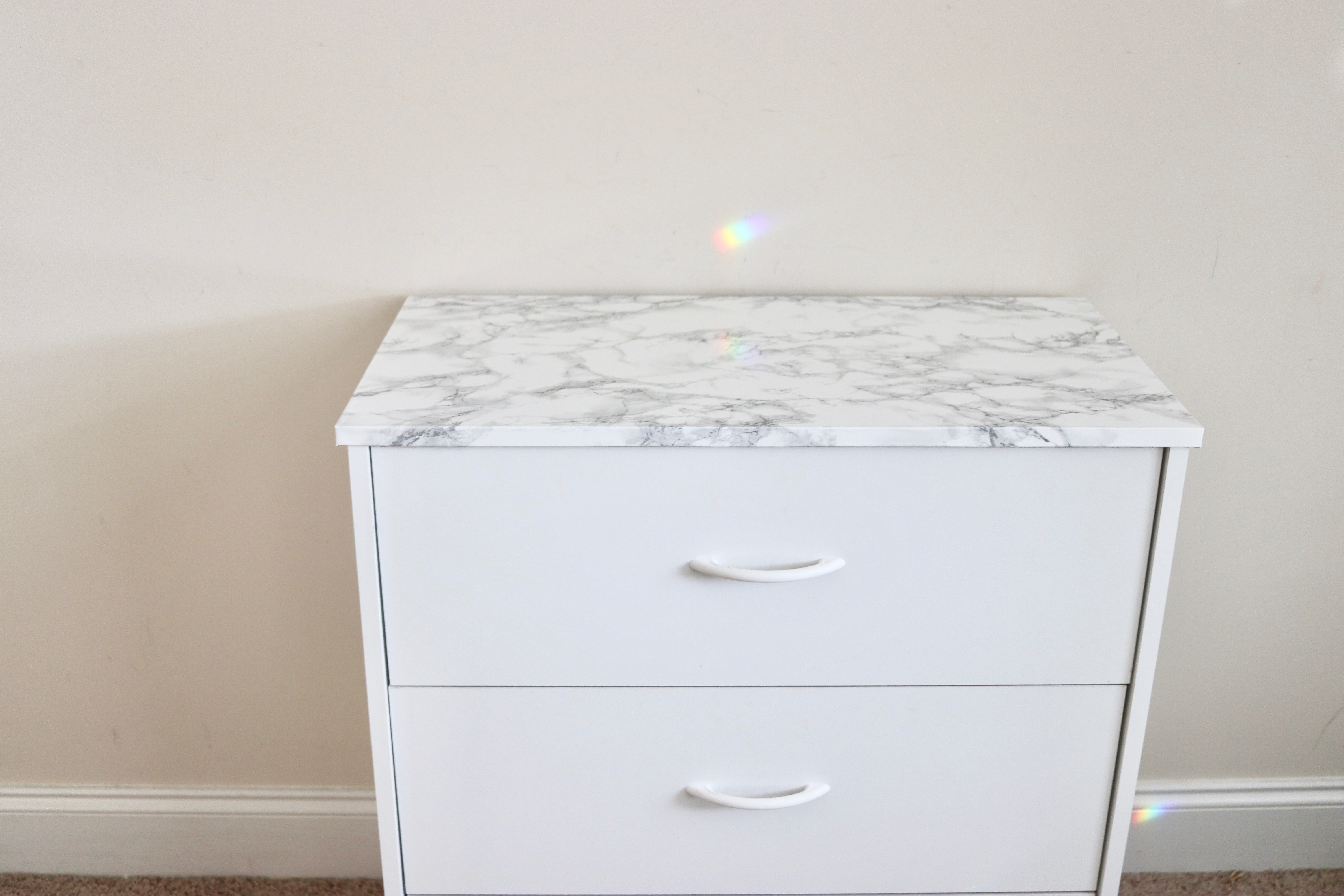 marble contact paper drawer hack